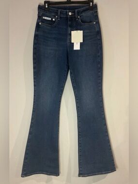 Calvin Klein Jeans Women's High Rise Flared Denim Mid Wash Sz 28 NWT